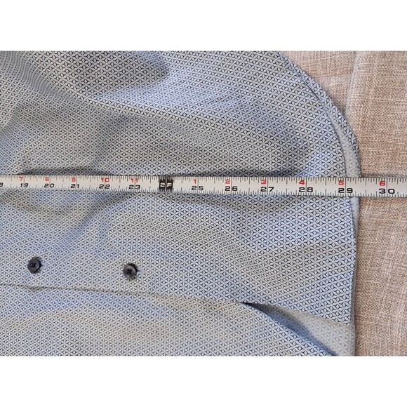 Neiman Marcus Men's Dress Shirt Long Sleeve Trim Fit - 16 32/33 Trim Fit Blue - Picture 10 of 10